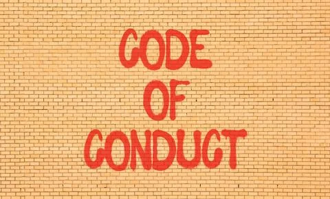 Code of conduct words symbol. Concept words Code of conduct on beautiful br.. 스톡 사진
