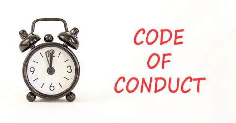 Code of conduct words symbol. Concept words Code of conduct on beautiful wh.. 스톡 사진