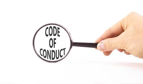 Code of conduct words symbol. Concept words Code of conduct on beautiful ma.. 스톡 사진