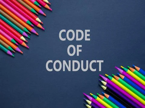 Code of conduct words symbol. Concept words Code of conduct on beautiful blac 스톡 사진