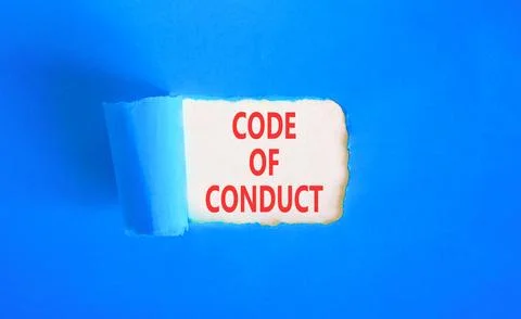 Code of conduct words symbol. Concept words Code of conduct on beautiful wh.. Stock Photos