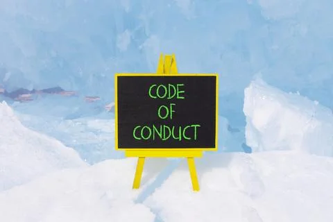 Code of conduct words symbol. Concept words Code of conduct on beautiful bl.. Stock Photos