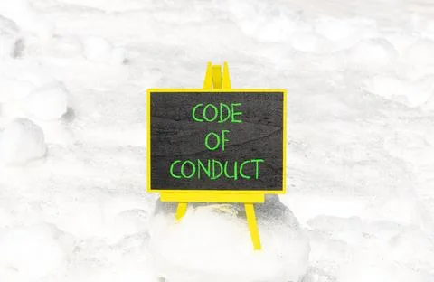 Code of conduct words symbol. Concept words Code of conduct on beautiful bl.. 스톡 사진