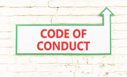 Code of conduct words symbol. Concept words Code of conduct on beautiful whit 스톡 사진