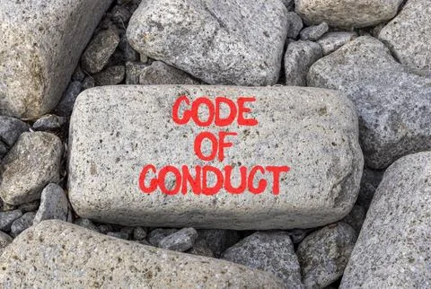 Code of conduct words symbol. Concept words Code of conduct on beautiful gr.. Stock Photos