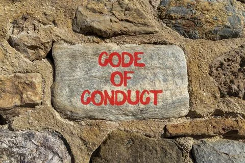Code of conduct words symbol. Concept words Code of conduct on beautiful gr.. Stock Photos