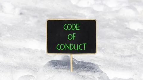 Code of conduct words symbol. Concept words Code of conduct on beautiful bl.. Stock Photos