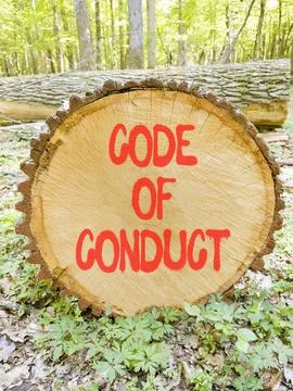 Code of conduct words symbol. Concept words Code of conduct on beautiful wo.. Stock Photos