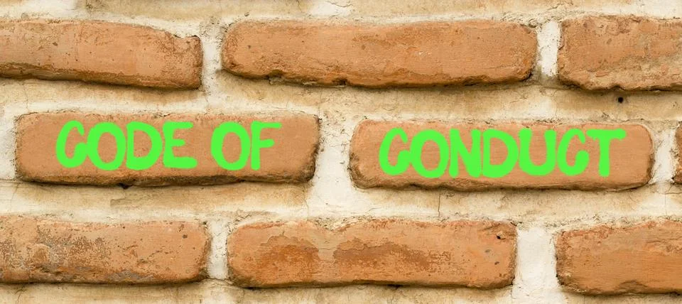 Code of conduct words symbol. Concept words Code of conduct on beautiful br.. 스톡 사진