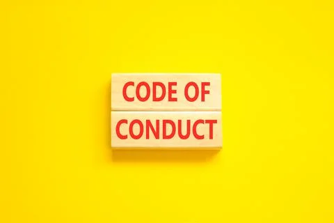 Code of conduct words symbol. Concept words Code of conduct on beautiful wo.. Stock Photos