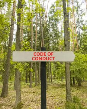 Code of conduct words symbol. Concept words Code of conduct on beautiful ye.. Stock Photos