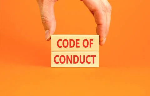 Code of conduct words symbol. Concept words Code of conduct on beautiful wo.. Stock Photos