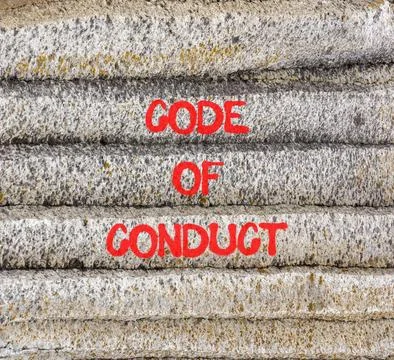 Code of conduct words symbol. Concept words Code of conduct on beautiful gr.. Stock Photos