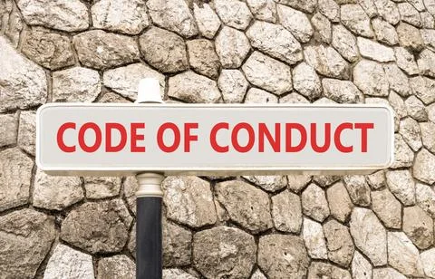 Code of conduct words symbol. Concept words Code of conduct on beautiful gr.. 스톡 사진