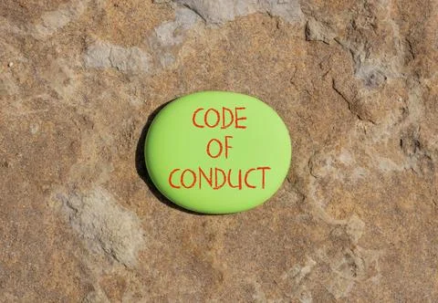 Code of conduct words symbol. Concept words Code of conduct on beautiful gr.. Stock Photos