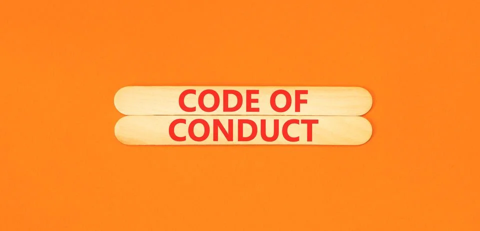 Code of conduct words symbol. Concept words Code of conduct on beautiful wo.. 스톡 사진