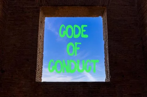 Code of conduct words symbol. Concept words Code of conduct on beautiful wi.. 스톡 사진