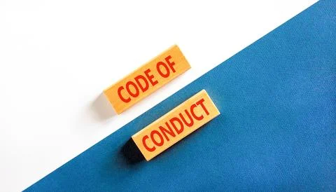 Code of conduct words symbol. Concept words Code of conduct on beautiful wo.. Foto stock