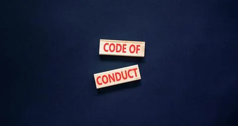 Code of conduct words symbol. Concept words Code of conduct on beautiful wo.. Stock Photos