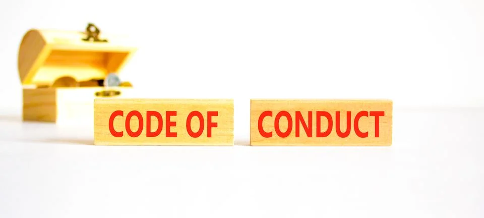 Code of conduct words symbol. Concept words Code of conduct on beautiful wo.. Stock Photos