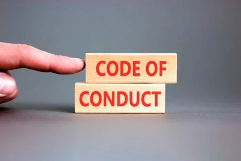 Code of conduct words symbol. Concept words Code of conduct on beautiful wo.. Stock Photos