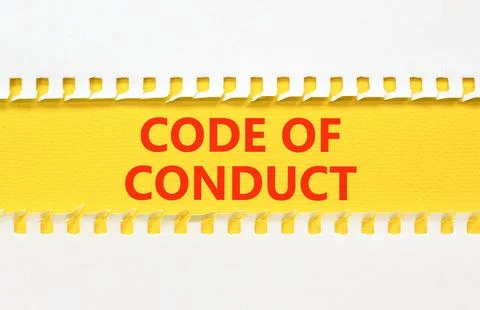Code of conduct words symbol. Concept words Code of conduct on beautiful ye.. Stock Photos