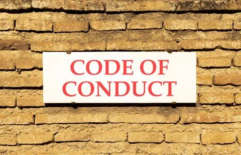 Code of conduct words symbol. Concept words Code of conduct on beautiful wh.. Stock Photos