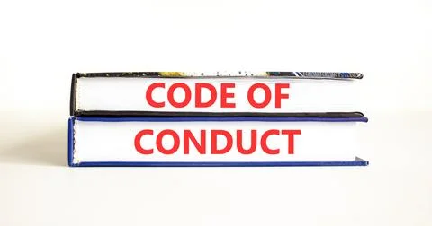 Code of conduct words symbol. Concept words Code of conduct on beautiful bo.. Stock Photos