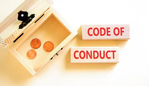 Code of conduct words symbol. Concept words Code of conduct on beautiful wo.. Foto stock