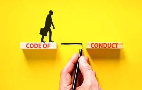 Code of conduct words symbol. Concept words Code of conduct on beautiful wo.. Foto stock