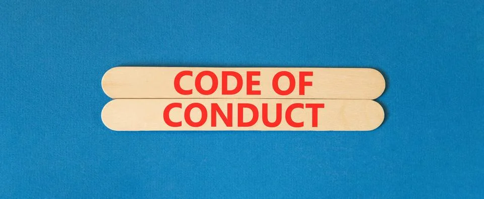 Code of conduct words symbol. Concept words Code of conduct on beautiful wo.. Stock Photos