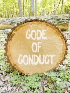 Code of conduct words symbol. Concept words Code of conduct on beautiful wo.. 库存照片