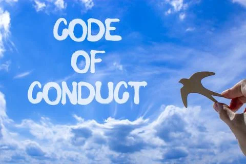 Code of conduct words symbol. Concept words Code of conduct on beautiful bl.. Foto stock