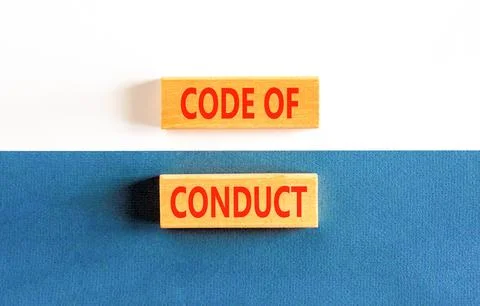 Code of conduct words symbol. Concept words Code of conduct on beautiful wo.. Foto stock