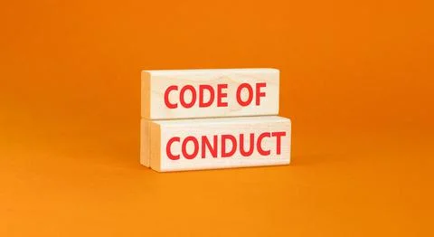 Code of conduct words symbol. Concept words Code of conduct on beautiful wo.. Foto stock