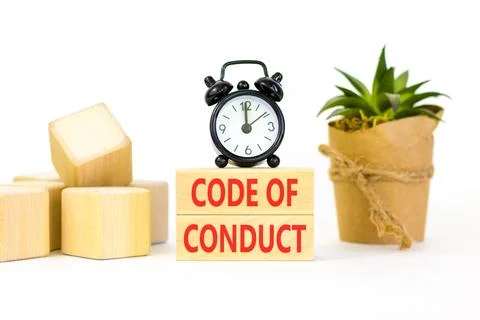Code of conduct words symbol. Concept words Code of conduct on beautiful wo.. Foto stock