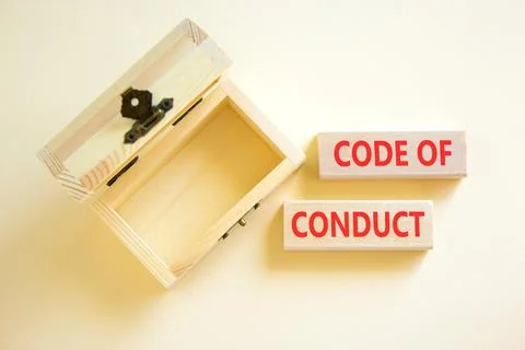 Code of conduct words symbol. Concept words Code of conduct on beautiful wo.. Foto stock