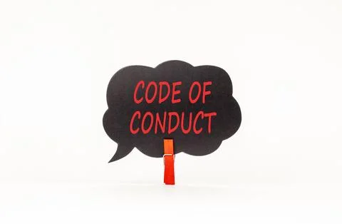 Code of conduct words symbol. Concept words Code of conduct on beautiful bl.. 库存照片