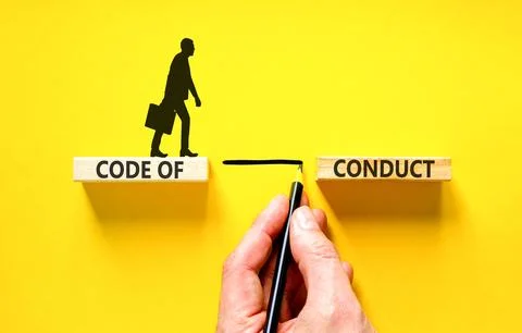 Code of conduct words symbol. Concept words Code of conduct on beautiful wo.. Foto stock