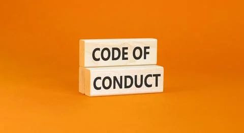 Code of conduct words symbol. Concept words Code of conduct on beautiful wo.. Stock-Fotos