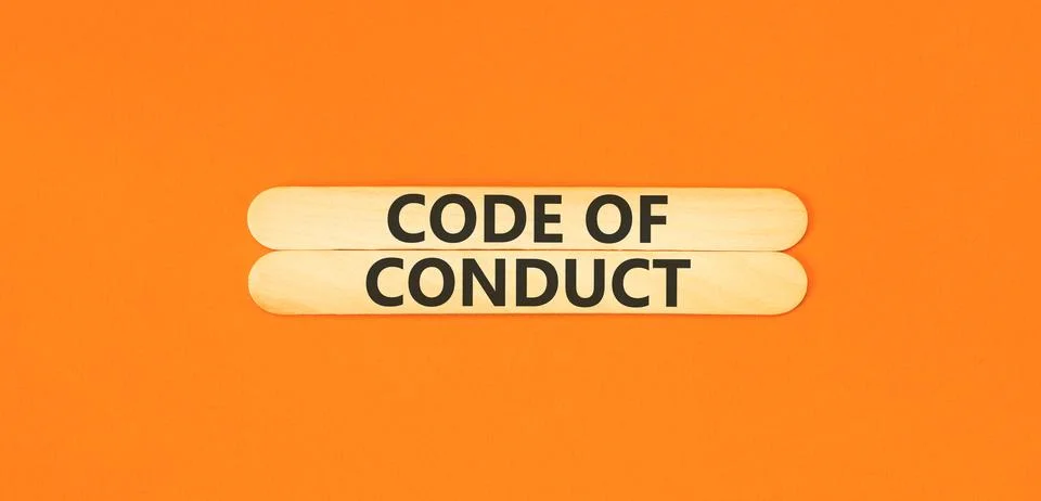 Code of conduct words symbol. Concept words Code of conduct on beautiful wo.. Stock Photos