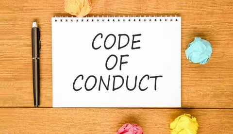 Code of conduct words symbol. Concept words Code of conduct on beautiful wh.. Stock Photos