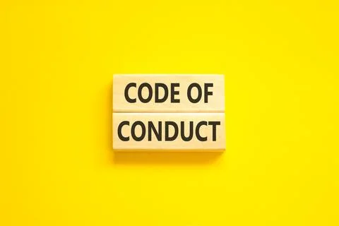 Code of conduct words symbol. Concept words Code of conduct on beautiful wo.. Stock-Fotos
