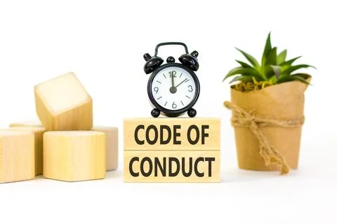Code of conduct words symbol. Concept words Code of conduct on beautiful wo.. Stock-Fotos