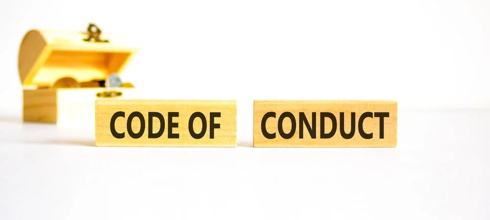 Code of conduct words symbol. Concept words Code of conduct on beautiful wo.. Foto stock