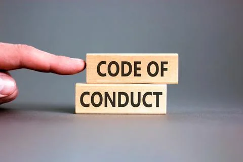 Code of conduct words symbol. Concept words Code of conduct on beautiful wo.. Stock-Fotos