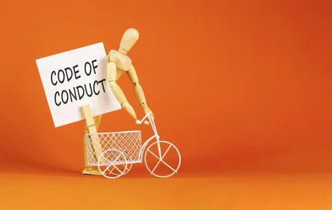 Code of conduct words symbol. Concept words Code of conduct on beautiful wh.. Stock Photos