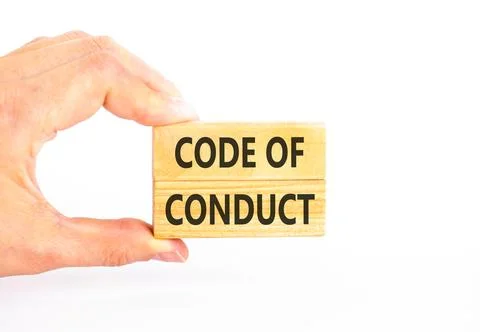 Code of conduct words symbol. Concept words Code of conduct on beautiful wo.. Foto stock