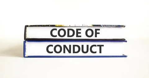 Code of conduct words symbol. Concept words Code of conduct on beautiful bo.. Stock Photos