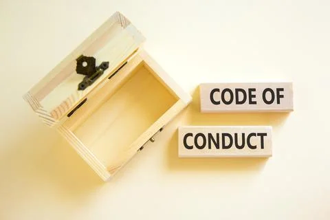 Code of conduct words symbol. Concept words Code of conduct on beautiful wo.. Stock-Fotos